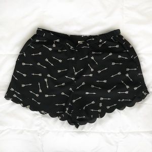 *SOLD* Anthropologie Scalloped Tap Shorts
